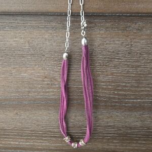 Elegant Pink and Silver Necklace